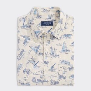 Vineyard Vines Blue and White Casual Button Down Shirt